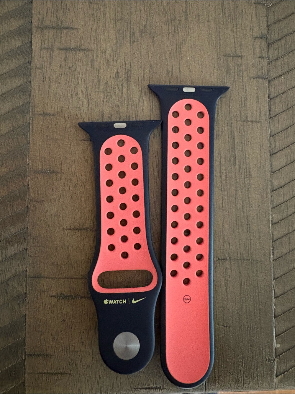 Apple Watch Nike Sport Band - Pink/Coral with Midnight Blue